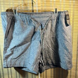 Eddie Bauer Briar Linen Relax Fit Shorts W/Drawstring Size XL-NWT